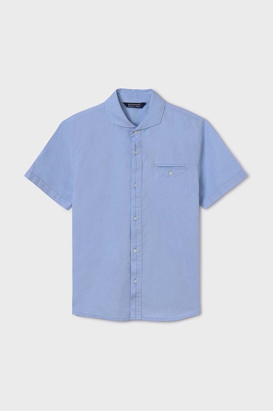 Mayoral koszula bawełniana dziecięca 6116.7B.Junior.PPYH niebieski SS24