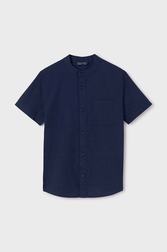 Mayoral koszula bawełniana dziecięca bawełna granatowy 6118.7D.Junior.PPYH