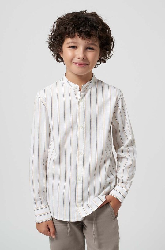 Mayoral camasa de bumbac pentru copii lung galben 6122.7A.Junior.PPYH