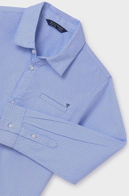 Chłopiec Mayoral koszula bawełniana dziecięca 6123.7B.Junior.PPYH niebieski