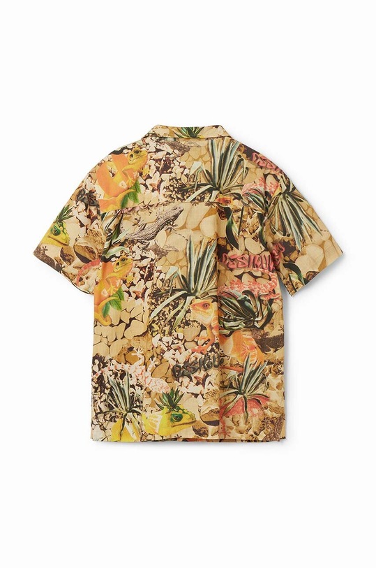 CHLAPEC Dětská bavlněná košile Desigual 24SBCW03 hnědá