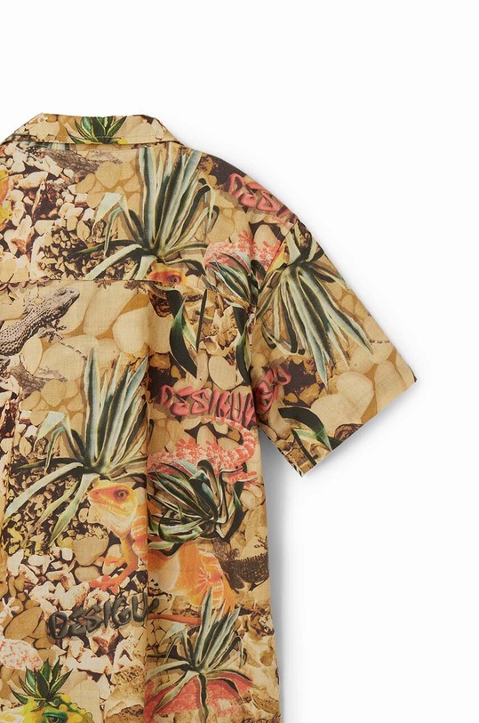 Dětská bavlněná košile Desigual 24SBCW03 hnědá