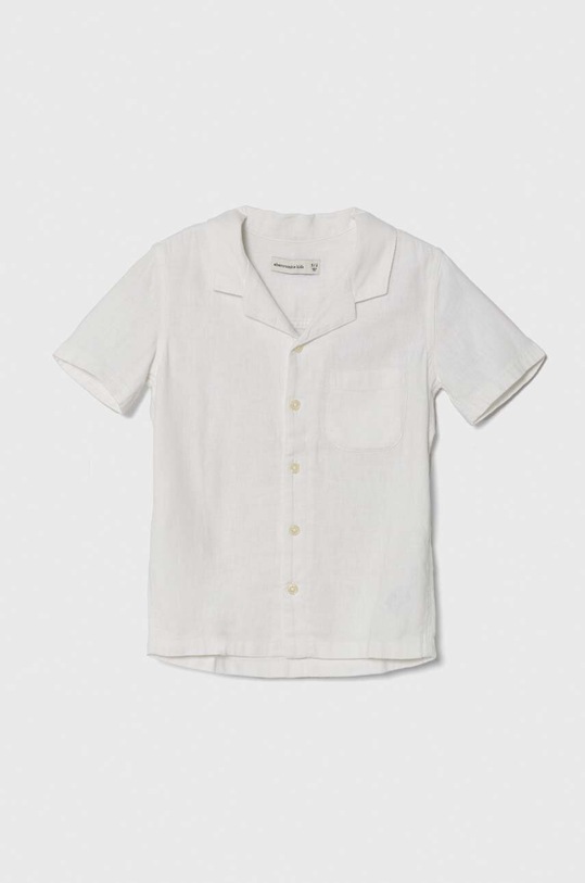 Abercrombie & Fitch koszula lniana dziecięca casual biały KI225.4020