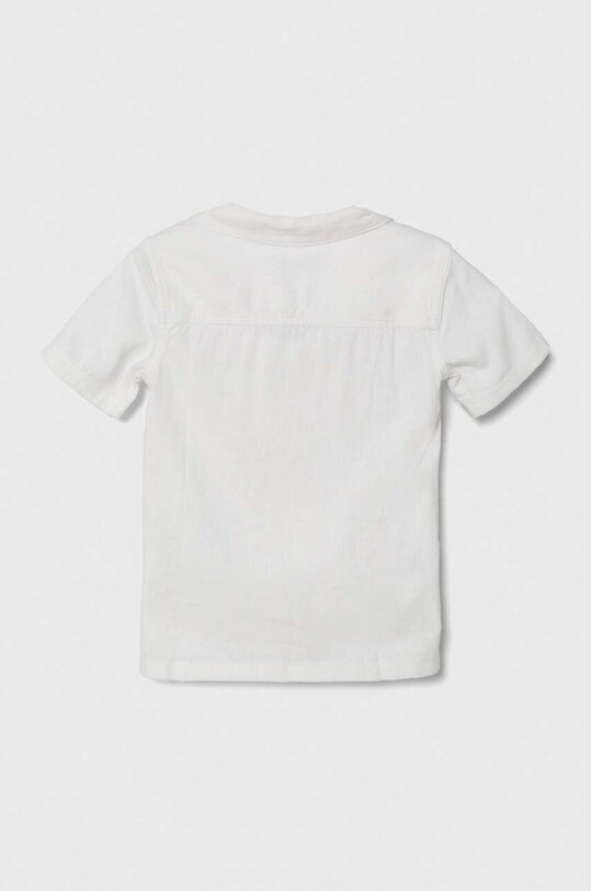 Detská ľanová košeľa Abercrombie & Fitch KI225.4020 biela SS24
