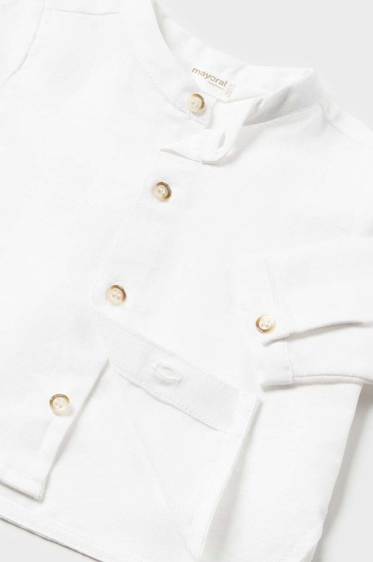Chłopiec Mayoral Newborn koszula lniana niemowlęca 1195.1J.Newborn.PPYH biały