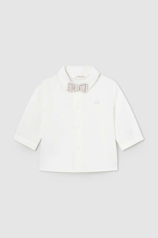 Mayoral Newborn cămașă din bumbac pentru bebeluși lung bej 1196.1L.Newborn.PPYH