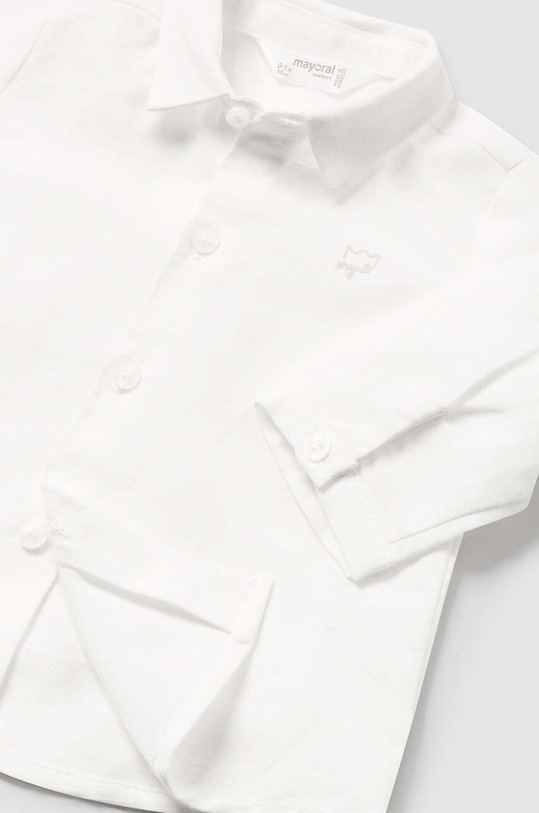 Băieți Mayoral Newborn cămașă din bumbac pentru bebeluși 1196.1L.Newborn.PPYH bej