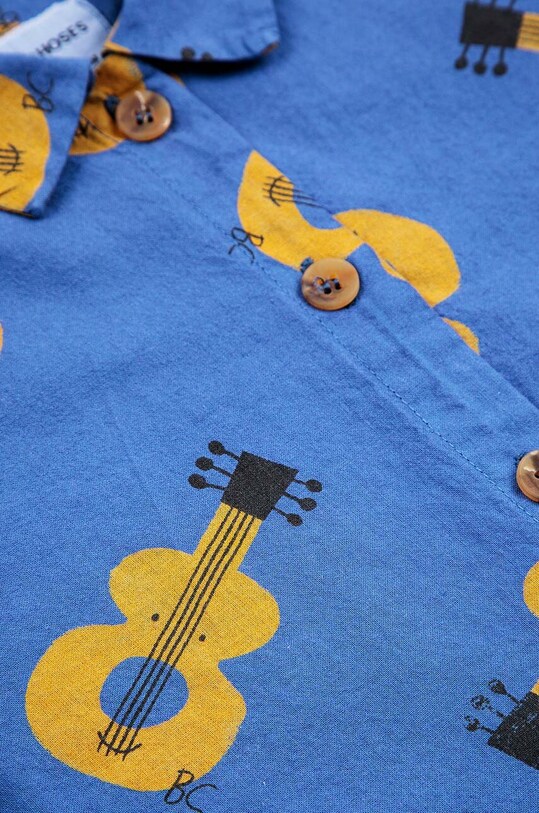 Мальчик Детская хлопковая рубашка Bobo Choses 124AB019 голубой