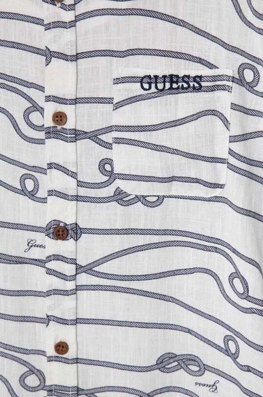 Мальчик Детская рубашка с примесью льна Guess L4GH02.WFBT0.PPYH белый