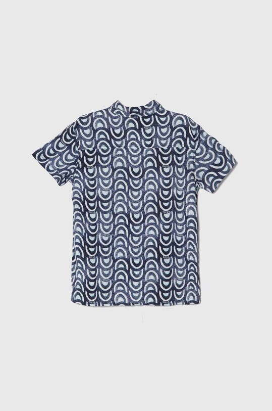 Дитяча сорочка з домішкою льну Guess L4GH02.WFBT0.PPYH темно-синій SS24