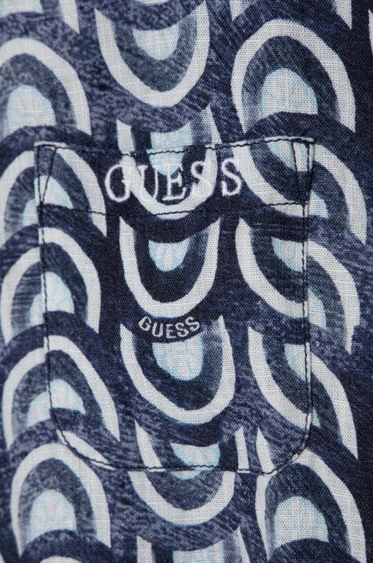 Хлопчик Дитяча сорочка з домішкою льну Guess L4GH02.WFBT0.PPYH темно-синій