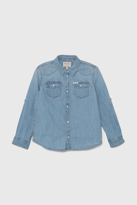 Guess camasa din denim pentru copii lung albastru L4GH06.D3PF5.PPYH