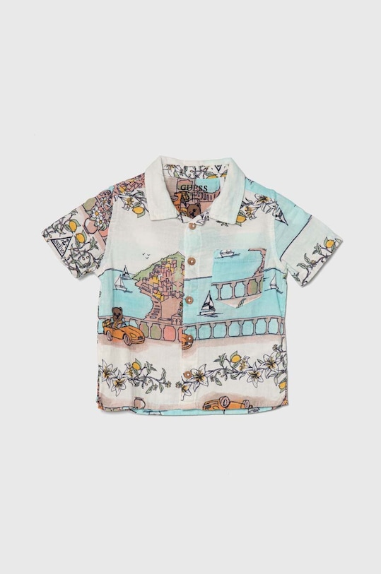 Детская хлопковая рубашка Guess узор мультиколор N4GH05.WG6A1.PPYH