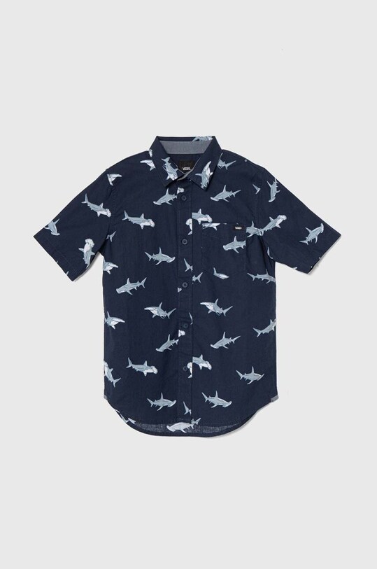 Vans koszula bawełniana dziecięca SHARK SS wzorzyste zielony VN000GBJLKZ