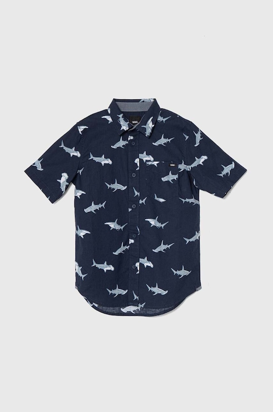 Dětská bavlněná košile Vans SHARK SS krátký zelená VN000GBJLKZ