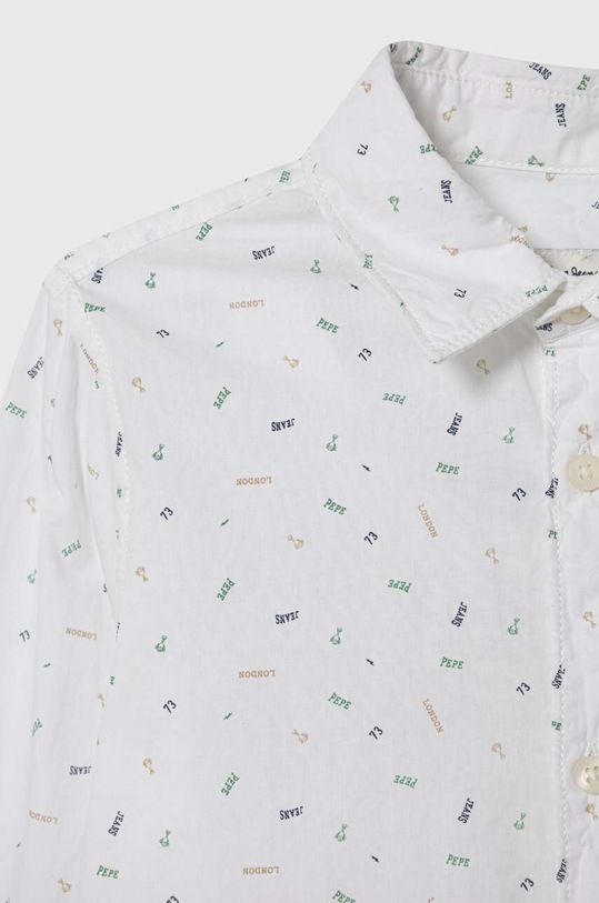 Chłopiec Pepe Jeans koszula bawełniana dziecięca JAMES PB302583 biały