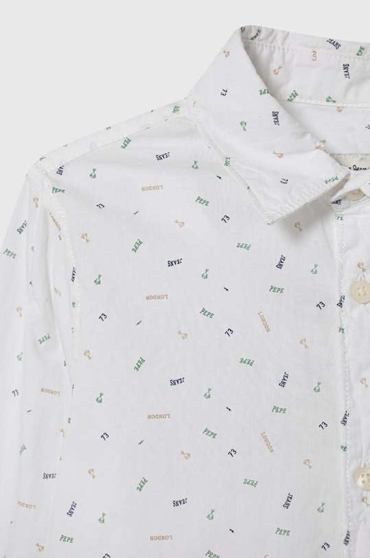 Chłopiec Pepe Jeans koszula bawełniana dziecięca JAMES PB302583 biały