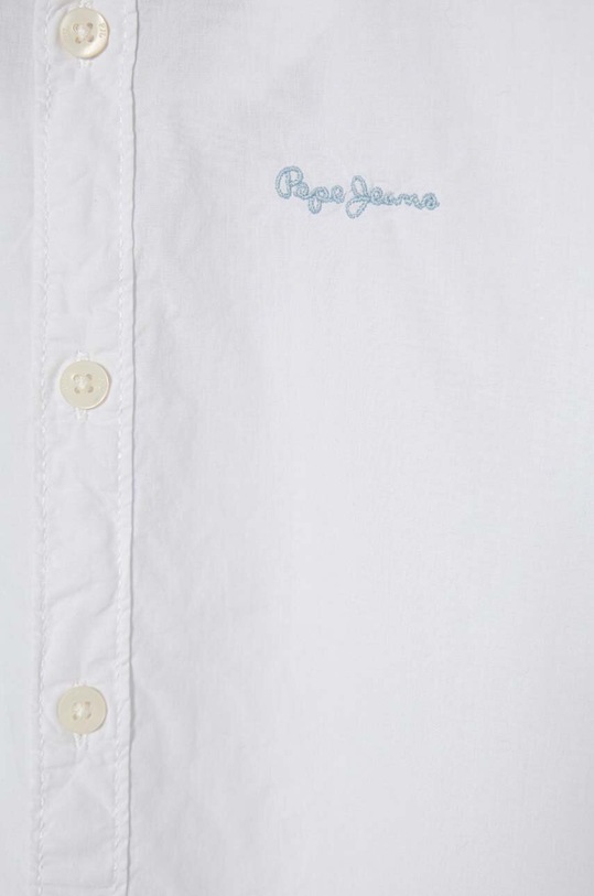 Băieți Pepe Jeans camasa de bumbac pentru copii JAYME SS PB302593 alb