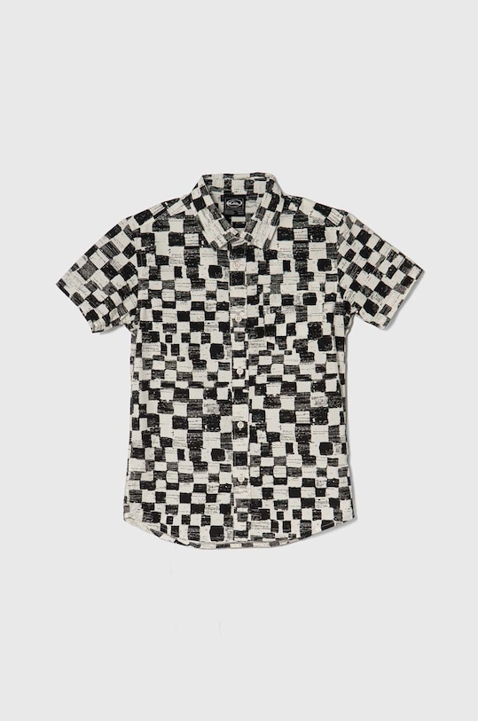 Detská košeľa Quiksilver SATURN DISTORT krátky čierna AQBWT03080