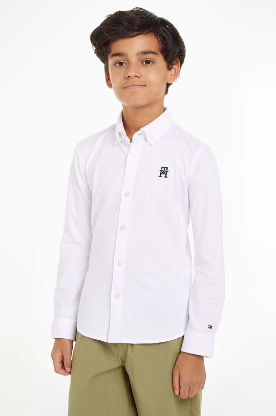 Tommy Hilfiger koszula dziecięca z elastanem biały KB0KB08862.128.176.PPYH