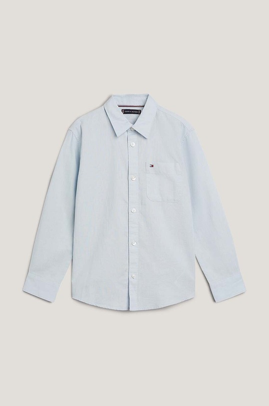 Dětská košile Tommy Hilfiger KB0KB08868.128.176.PPYH modrá SS24