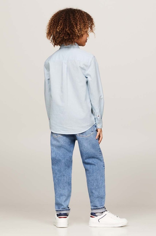Dětská košile Tommy Hilfiger KB0KB08868.128.176.PPYH modrá