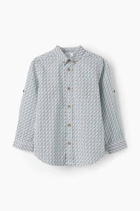 Παιδικό βαμβακερό πουκάμισο zippy casual τιρκουάζ 3105986103