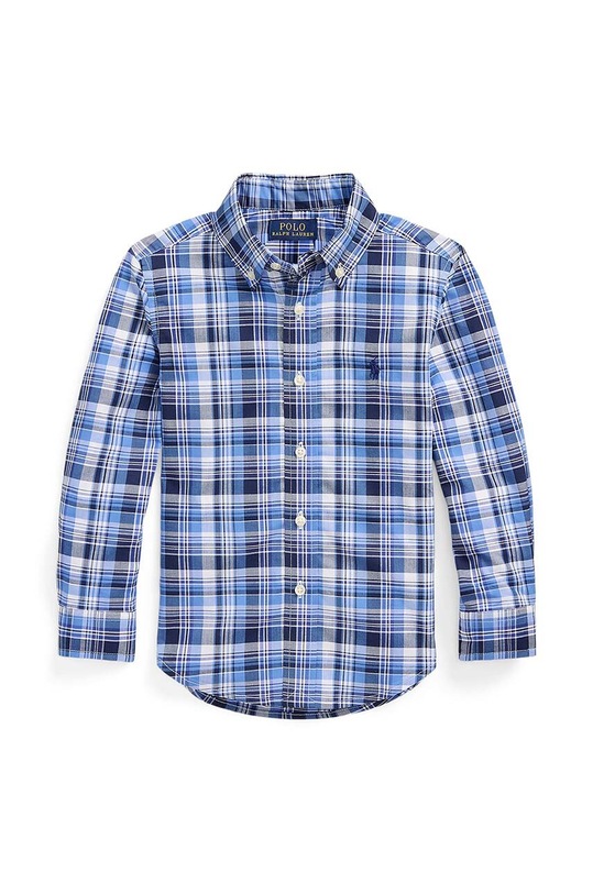 Otroška bombažna srajca Polo Ralph Lauren Dolg modra 322862260032