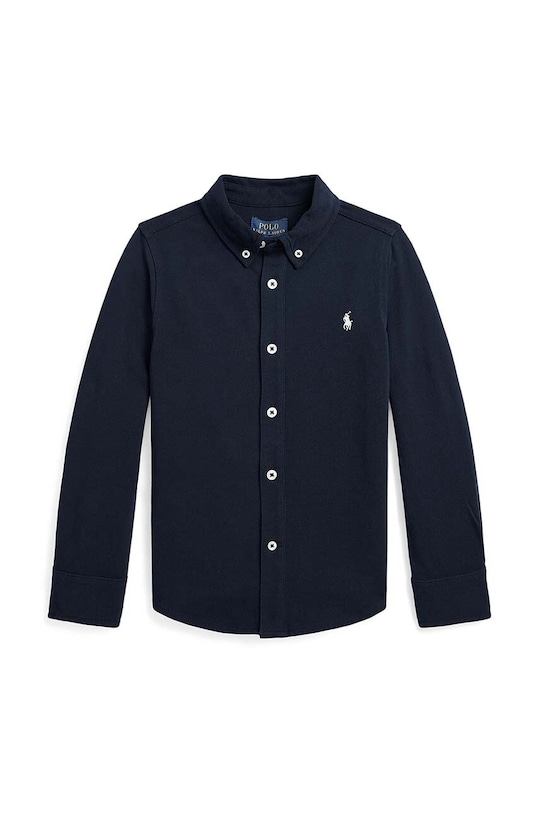 Παιδικό βαμβακερό πουκάμισο Polo Ralph Lauren 322914506001 σκούρο μπλε AW24