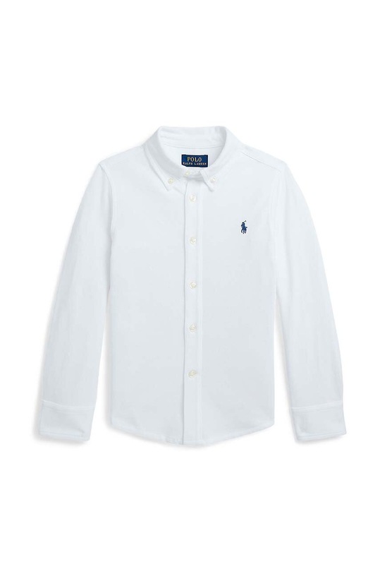 Dětská bavlněná košile Polo Ralph Lauren dlouhý bílá 322914506002