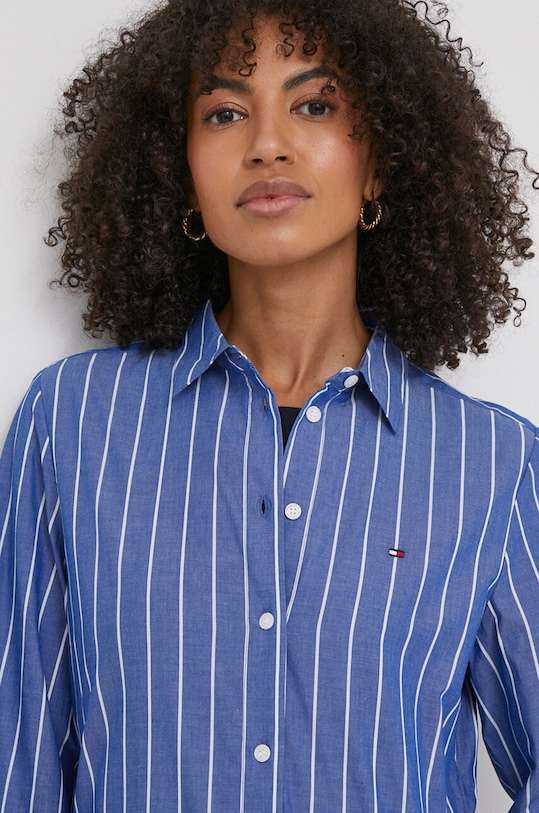 Tommy Hilfiger koszula bawełniana niebieski WW0WW41155