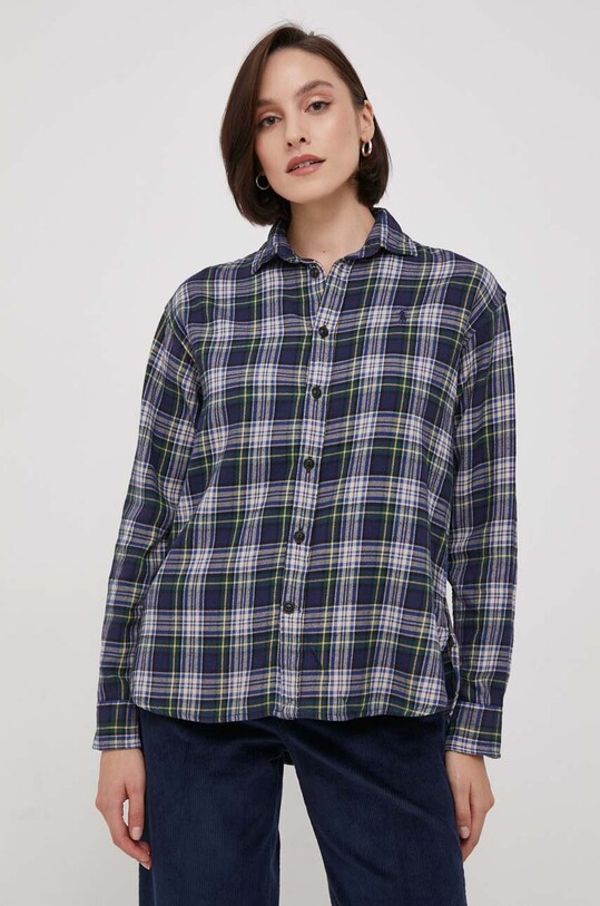 Хлопковая рубашка Polo Ralph Lauren узор мультиколор 211916021