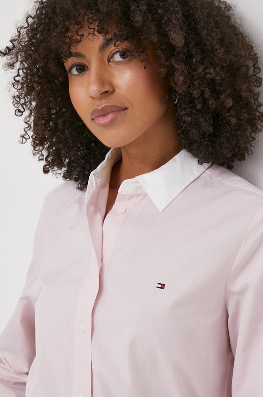 Tommy Hilfiger koszula bawełniana różowy WW0WW40531