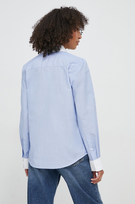 Odzież Tommy Hilfiger koszula bawełniana WW0WW40531 niebieski