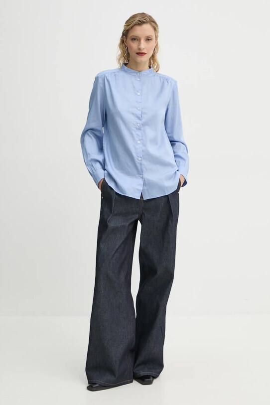 Marc O'Polo camasa din bumbac M00084542027 albastru SS25