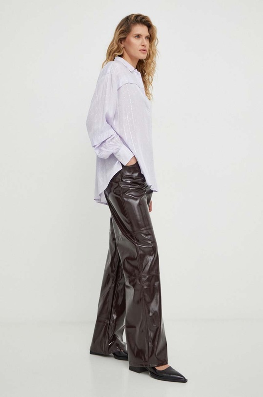 Bruuns Bazaar koszula BBW3655 fioletowy SS24