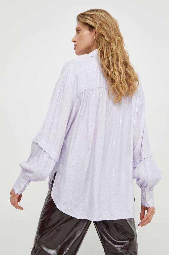 Odzież Bruuns Bazaar koszula BBW3655 fioletowy