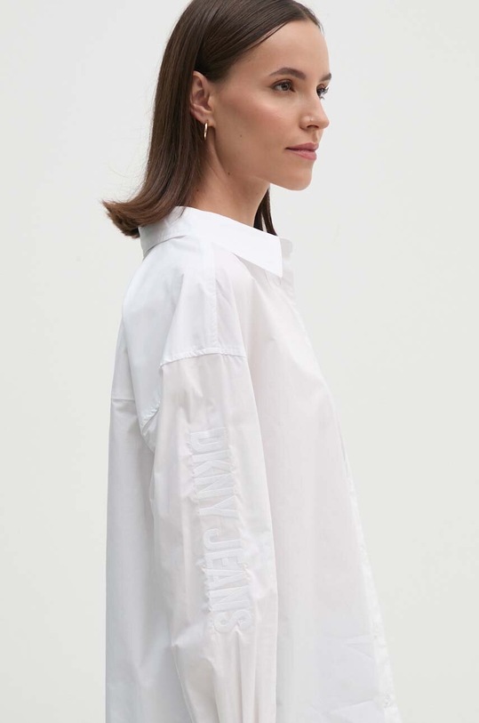 Βαμβακερό πουκάμισο Dkny E31M1RDM λευκό SS25