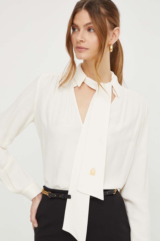 Elisabetta Franchi bluzka regular beżowy CA02341E2