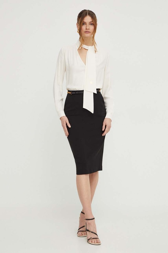 Elisabetta Franchi bluzka CA02341E2 beżowy SS24
