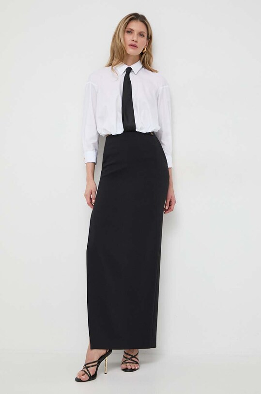 Bavlněná košile Elisabetta Franchi CA02641E2 bílá SS24