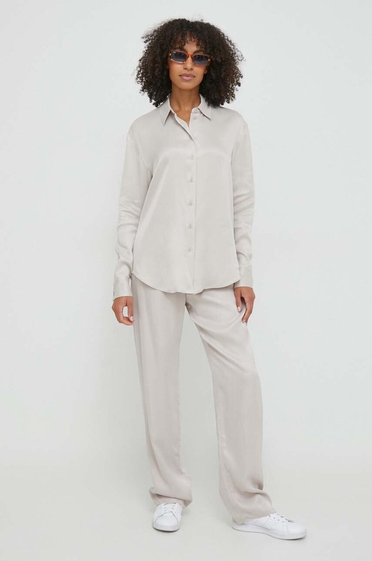 Košile Calvin Klein K20K206299 šedá SS24