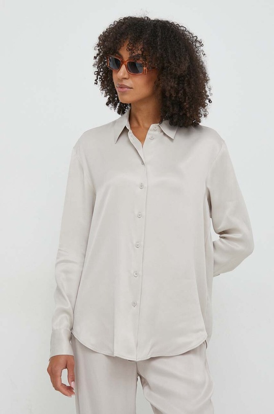Košile Calvin Klein šedá K20K206299