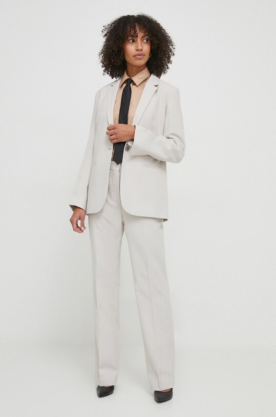 Calvin Klein koszula bawełniana K20K206749 beżowy SS24