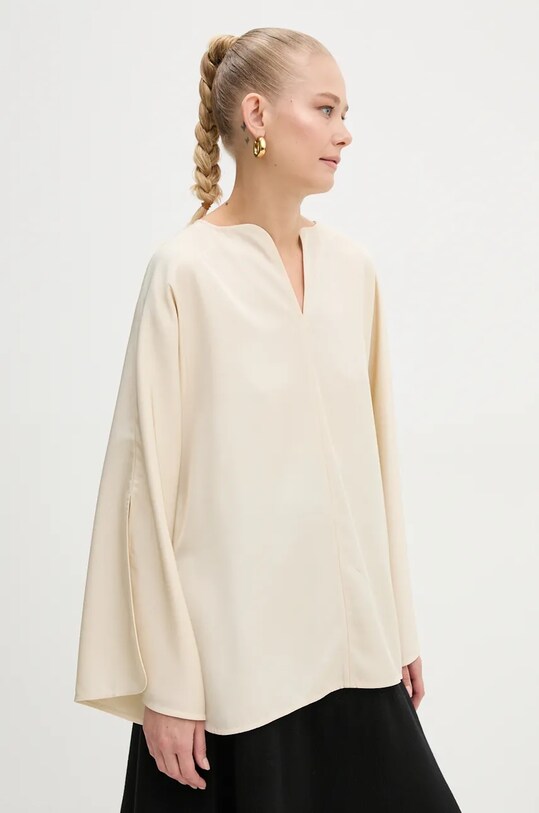 Блузка By Malene Birger casual бежевий Q71875020Z