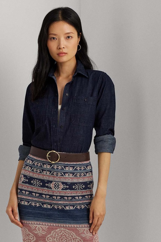 Lauren Ralph Lauren koszula jeansowa regular granatowy 200925811