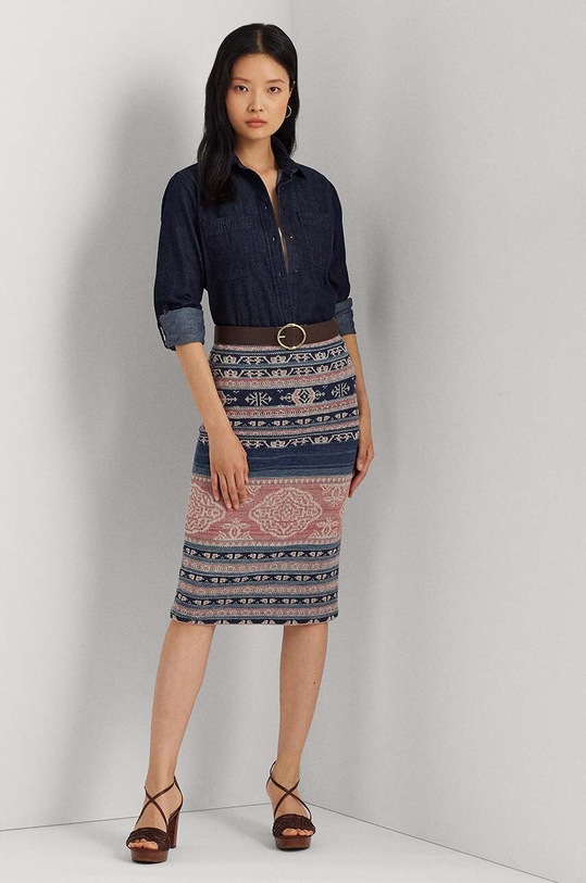 Lauren Ralph Lauren koszula jeansowa granatowy 200925811