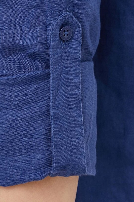 Πουκάμισο από λινό Lauren Ralph Lauren 200782777 μπλε