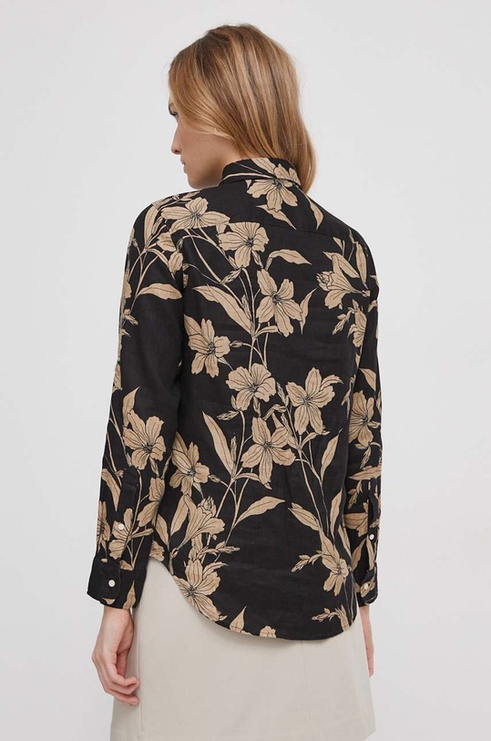 Odzież Lauren Ralph Lauren koszula lniana 200925292 czarny