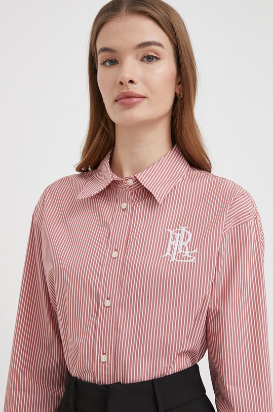 Lauren Ralph Lauren koszula bawełniana różowy 200928499